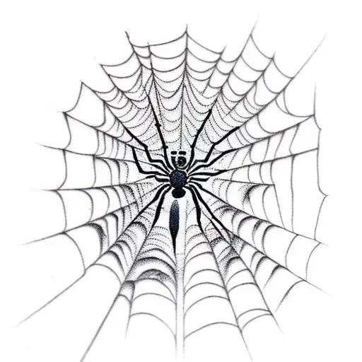 Spider Web tattoo design idea