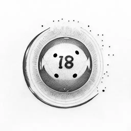 8 Ball tattoo design idea