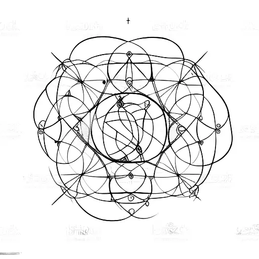 upwards pointing sine wave graph tattoo design idea