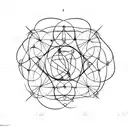 upwards pointing sine wave graph tattoo design idea