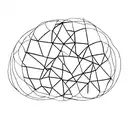 upwards pointing sine wave graph tattoo design idea