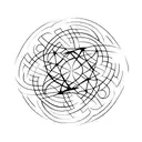 upwards pointing sine wave graph tattoo design idea