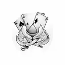 2 of spades and 7 of diamonds  tattoo design idea