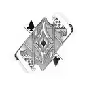2 of spades and 7 of diamonds  tattoo design idea