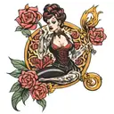 dominatrix oven tattoo design idea