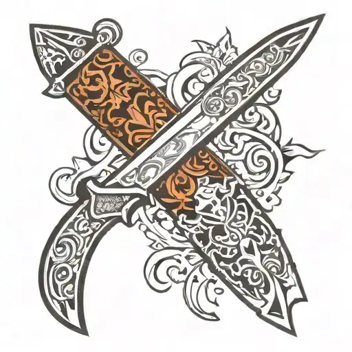 knife outline tattoo on white wallpaper tattoo design idea