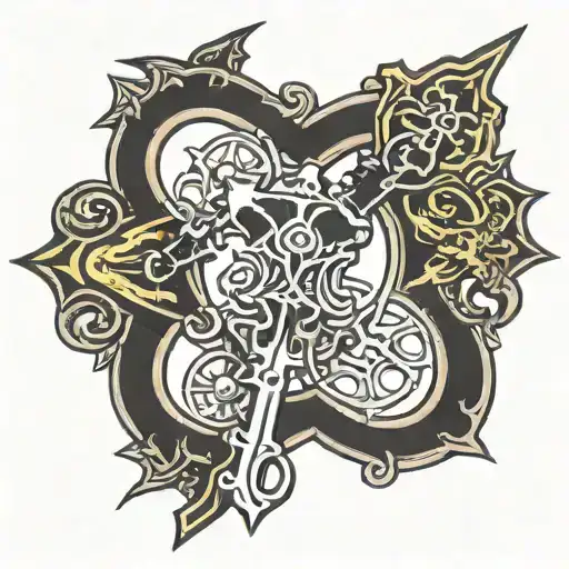 keyblade kingdom hearts tattoo design idea