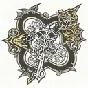 keyblade kingdom hearts tattoo design idea