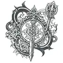 keyblade kingdom hearts tattoo design idea