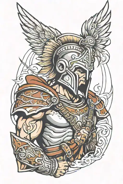 spartan arm sleeve tattoo tattoo design idea