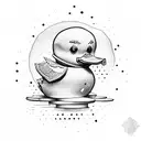 rubber duck bouldering  tattoo design idea