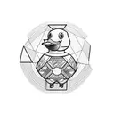 rubber duck  tattoo design idea