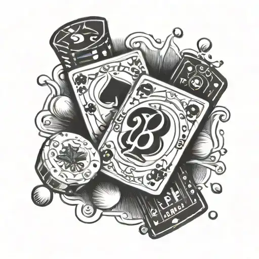 Life is a gamble  tattoo design idea