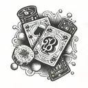 Life is a gamble  tattoo design idea