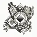 Life is a gamble  tattoo design idea