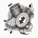 Life is a gamble  tattoo design idea