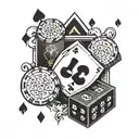 Life is a gamble  tattoo design idea