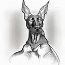 Angry Doberman tattoo design idea