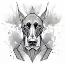 Angry Doberman tattoo design idea