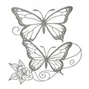 forever and always with butterfly  tattoo design idea