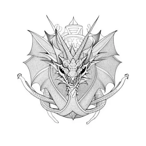 welsh dragon  tattoo design idea
