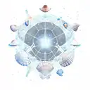 A constellation of stars forming the shape of a shell, reflecting the client's love for shellfishing and astrology tattoo design idea