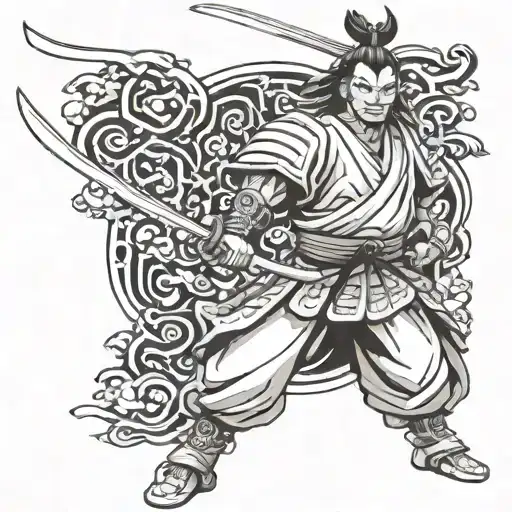 mugen samurai champ tattoo design idea
