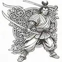 mugen samurai champ tattoo design idea