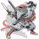 mugen samurai champ tattoo design idea