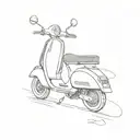Vespa scooter tattoo design idea