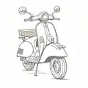 Vespa scooter tattoo design idea