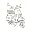 Vespa scooter tattoo design idea