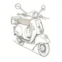Vespa scooter tattoo design idea