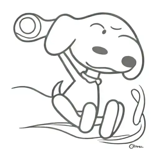 snoopy tattoo design idea
