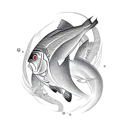 trout  tattoo design idea