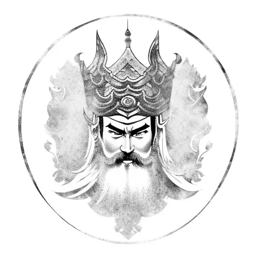 Dynasty warriors Guan yu tattoo design idea