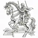 luck, freedom, justice and bow tattoo design idea