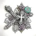 Lithuanian rosary wrapped tattoo design idea