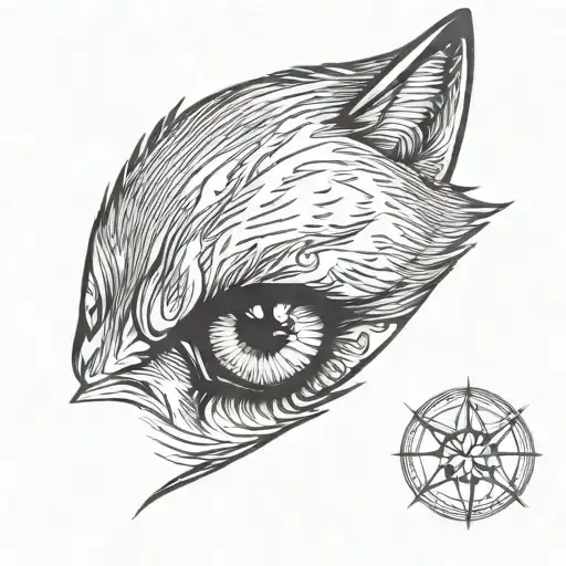 wolf eye tattoo design idea