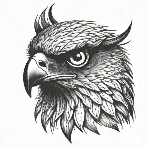 hawk eye tattoo design idea