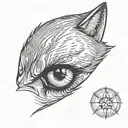 wolf eye tattoo design idea