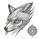 wolf eye tattoo design idea