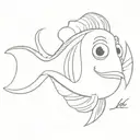 dory from nemo and the word lele tattoo design idea