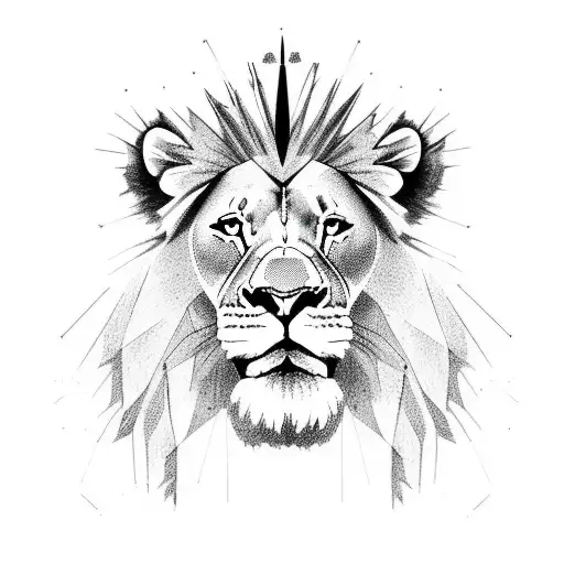Soccer ball, heart rate, lion, king crown  tattoo design idea
