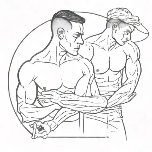 (right upper arm bicep, tattoo), male gay, Honi the circle maker, sexy black men. tattoo design idea