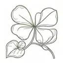 lucky clover leaf tattoo design idea