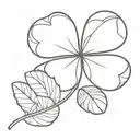 lucky clover leaf tattoo design idea