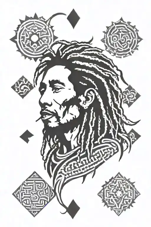 Bob Marley tattoo design idea