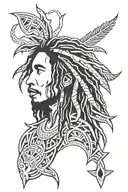 Bob Marley tattoo design idea