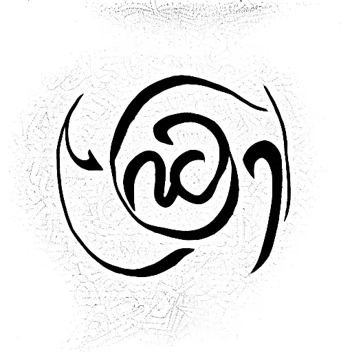 om symbol made with the words "verdad, simplicidad y amor" tattoo design idea
